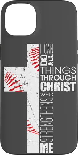 Vista 15 de Baseball Phone Case Christian Bible Verse Philippians 4:13 Case for iPhone 17