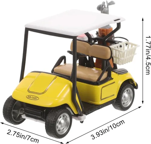 Vista 9 de SUPVOX Figura decorativa de carrito de golf pequeño, 3.93 x 2.75 x 1.77 pulgadas, adorno de escritorio para entusiastas del golf, oficina en casa