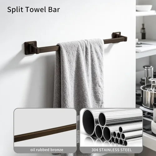 Vista 3 de Formosa Design Hardware - Kit de accesorios de baño (4 piezas, bronce oscuro)