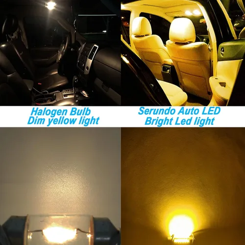 Vista 4 de Serundo Auto DE3175 - Bombilla LED para automóvil de 1.220 in, 1.22 pulgadas, DE3021 DE3022 DE3023 6428 6430 7065, bombilla LED interior utilizada