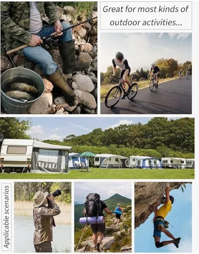 Vista 5 de Gihuo - chaleco de pesca para hombre, para viajar, ir de safari o practicar tiro, con bolsillos.