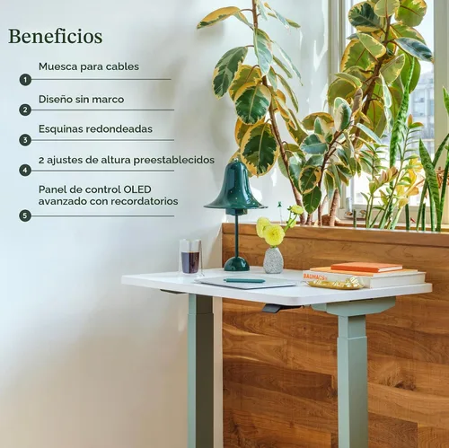 Vista 5 de Branch Duo - Escritorio de Pie de 36 Pulgadas - Escritorio de Pie Ajustable con Rango de 20" - Panel de Control OLED - Diseño Sin Marco