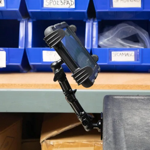 Vista 3 de ARKON Soportes – Soporte de tableta resistente base de taladro segura para automóviles, paredes y mesas, brazo ajustable que garantiza un