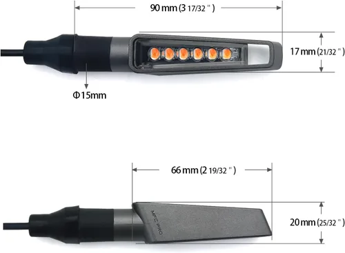 Vista 6 de Mini luces de señal de giro LED para MT-07 MT-09 FZ-09 MT-10 YZF R1 R3 R6 R25 FJ09 FZ07 FZ1CB1000RR MSX 125 GROM