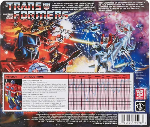 Vista 2 de Transformers G1 Reissue - Figura de acción de Optimus Prime fundida a presión