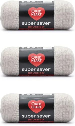 Vista 6 de Red Heart Super Saver - Hilo metálico negro – Paquete de 3 unidades de 5 onzas/142 gramos – Acrílico – 4 medianos (peinado) – 255 yardas