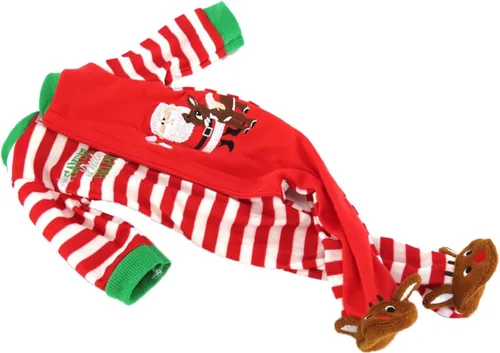 Vista 2 de American Fashion World Santa's Little Helper Onesie para muñecas de 14 pulgadas Calidad premium y diseño moderno Ropa de muñecas para marcas