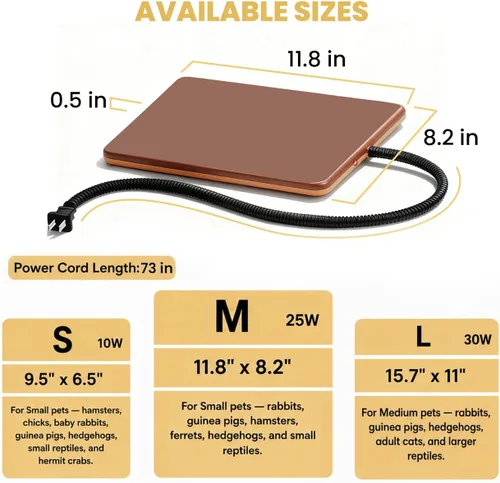 Vista 7 de Almohadilla térmica para animales pequeños, cama para animales pequeños, almohadilla térmica térmica de invierno para exteriores e interiores