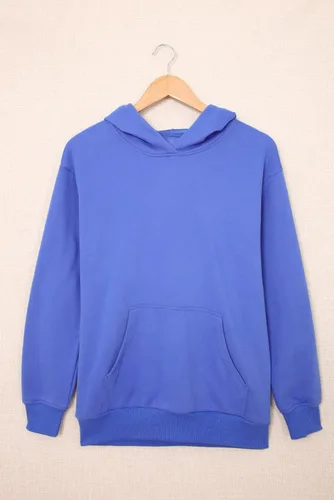 Vista 7 de SHEWIN - Sudadera casual con capucha de manga larga para mujer, ligera, color liso, holgada, con bolsillo