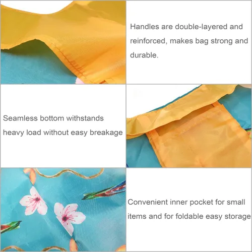 Vista 3 de Wrapables Bolsa de compras reutilizable grande con bolsa exterior (juego de 3)