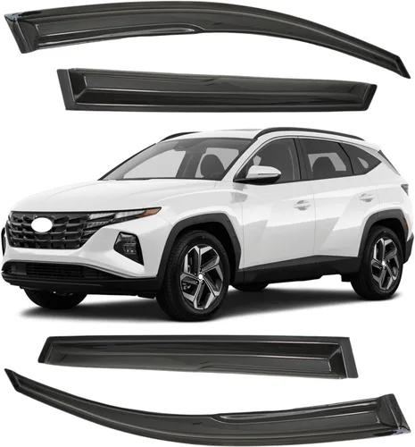 Vista 170 de Viseras para ventanas para Mazda 3 Sedán 4 puertas 2004 2005 2006 2007 2008 2009 estilo JDM Mugen, deflector de viento, protector solar y de lluvia