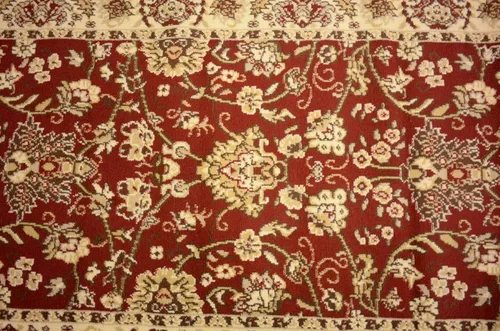 Vista 5 de Unique Loom Sialk Hill Collection - Alfombra de área - Washington (2 pies 11 pulgadas x 16 pies 5 pulgadas, color borgoña/crema)