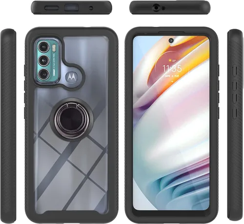 Vista 89 de Funda compatible con Xiaomi Poco X3 NFC, compatible con Xiaomi Poco X3 Pro/Poco X3 Ring Stand 3 en 1, color negro