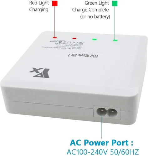 Vista 6 de Taoke para Mavic Air 2 / Air 2S Hub de carga de batería inteligente Cargador de batería múltiple