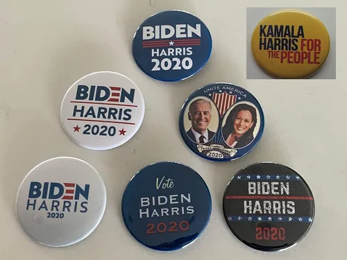 Vista 3 de Joe Biden / Kamala Harris 2020 Pines de PresidentialElection.com - Juego de 7, botones de 2.25 pulgadas