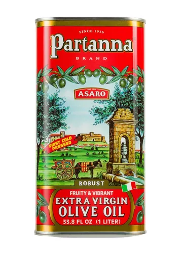 Vista 8 de Partanna Aceite de oliva virgen extra, lata de 101 onzas.