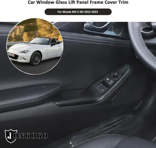 Vista 4 de Decoración de botón elevador de ventana de puerta de automóvil para Mazda MX-5 ND 2015-2023 Interruptor de elevación de ventana, cubierta de panel