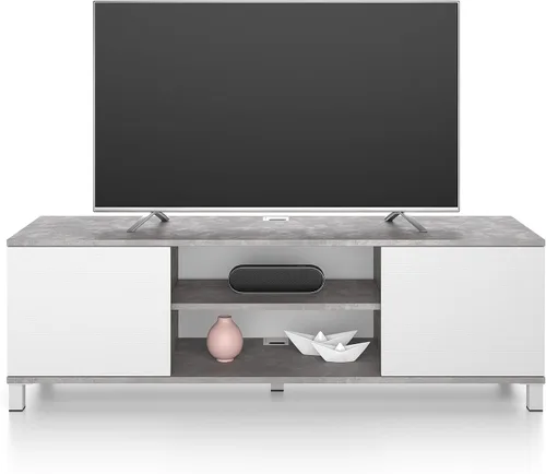 Vista 10 de Mobili Fiver, Rachele TV Stand, Ashwood Black, Made in Italy