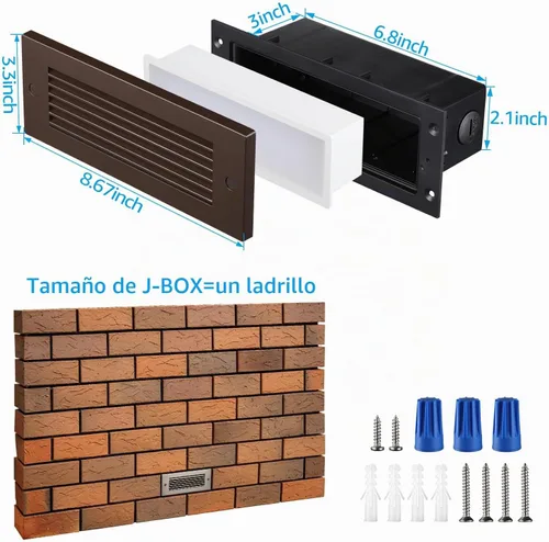 Vista 4 de LEONLITE Actualización 5CCT Luces LED de paso, 120V-277V, bronce aceitado