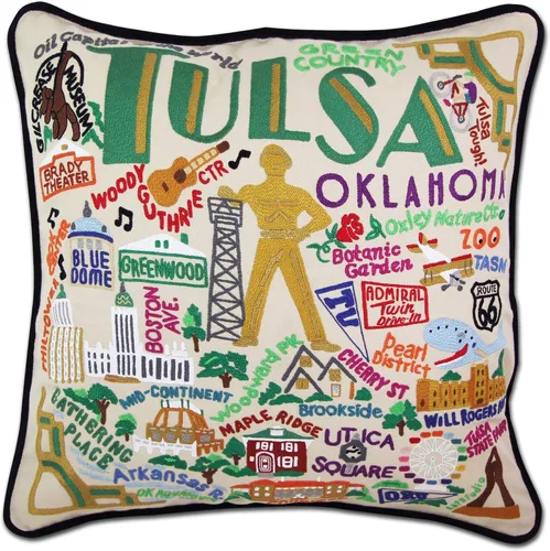 Vista 108 de Catstudio Portland (Oregon) - Almohada decorativa bordada