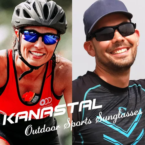 Vista 2 de KANASTAL Sports Sunglasses Men Women Polarized UV400 TR90 Half Frame