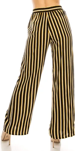 Vista 6 de Pantalones Palazzo para mujer, pantalones culottes sólidos y a rayas