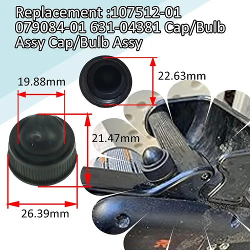 Vista 3 de Repuesto 107512-01 079084-01 631-04381 Conjunto de tapa/bombilla para motosierra eléctrica Remington y sierras de poste 079084-01 (paquete de 3)