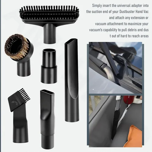 Vista 6 de Kit de adaptador universal de accesorios – Herramienta extensible para hendiduras, accesorios compatibles con BLACK+DECKER Dustbuster, se adapta a