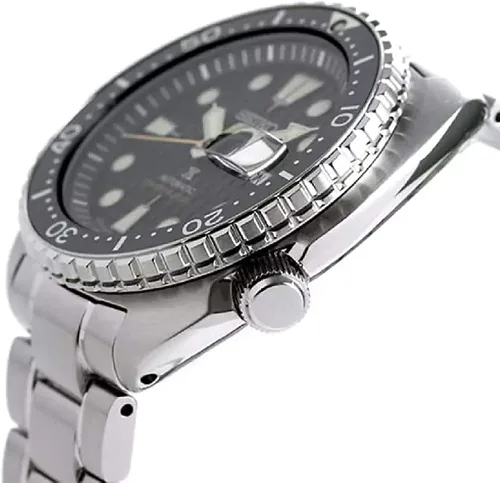 Vista 4 de Seiko Prospex SRPE03K1 - Reloj automático de cristal zafiro con bisel de cerámica negra de 6562ft Negro - Buceador reloj automático