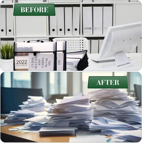 Vista 5 de Skyygemm Carpeta de archivos con asa, de plástico PP, transparente, A3, con borde de tela Oxford, impermeable, con cierre de botón, para oficina