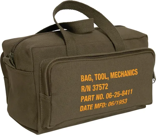 Vista 11 de Rothco 9113: Bolso de herramientas para mecánicos tipo G.I. con cremallera de bolsillo y sello militar