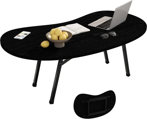 Vista 10 de Mesa de centro plegable, mesa de centro moderna de mediados de siglo, mesa de sala de estar, mesa central irregular en forma de nube, mesa plegable