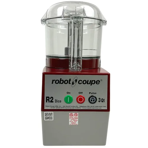 Vista 5 de Robot Coupe R2CLRDICE, Procesador de alimentos combinado con cuenco de policarbonato transparente de 3 cuartos de galón, 4 discos inoxidables