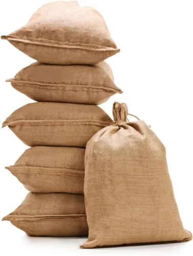 Vista 6 de KEILEOHO Paquete de 3 bolsas de arpillera de 42 x 29 pulgadas, bolsas grandes de cultivo de yute de grado alimenticio para jardinería, bolsas