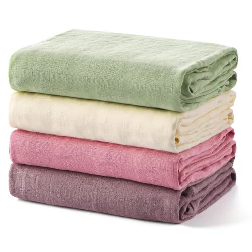 Vista 16 de Momcozy Mantas de muselina para bebé, suaves y sedosas de 47 x 47 pulgadas, mantas transpirables para envolver al recién nacido, para niños y niñas