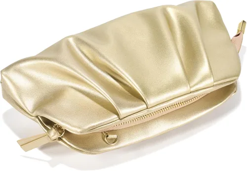Vista 2 de SWEETV Dressy Vegan Leather Clutch Purse for Women Formal, Soft Pleated PU Evening Clutch for Weddings, Proms, Cocktail-Gemma