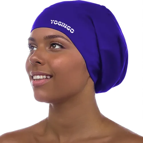 Vista 10 de Gorra de natación extragrande – gorro de natación para cabello largo, rastas, cabello ondulado, extensiones de cabello, trenzas, rizos y afros