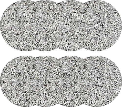 Vista 21 de Manteles Individuales Dorados Tapete Dorado Resistente al Calor Decoración de Diamante Triturado Decoración de Pedrería Decoraciones de Otoño