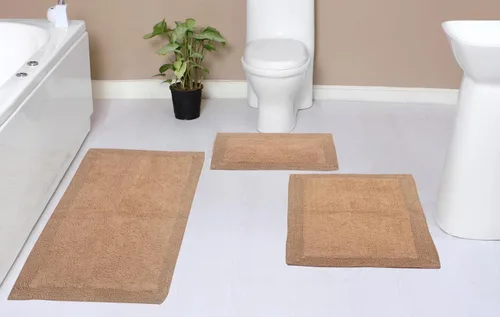Vista 83 de Home Weavers Luxury Collection 100% Cotton Reversible Bathroom Rugs Set, Washable Rug, Soft Cotton Extra Soft and Absorbent Bath Rug, Kitchen Mat, 2