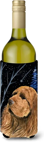 Vista 227 de Caroline's Treasures SS8447CC Starry Night English Bulldog - Enfriador para latas o botellas, lavable, funda plegable con aislamiento para bebidas