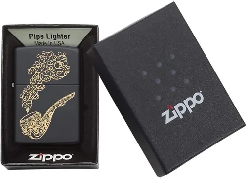 Vista 5 de Zippo Mechero de bolsillo negro mate Pipe and Smoke, talla única