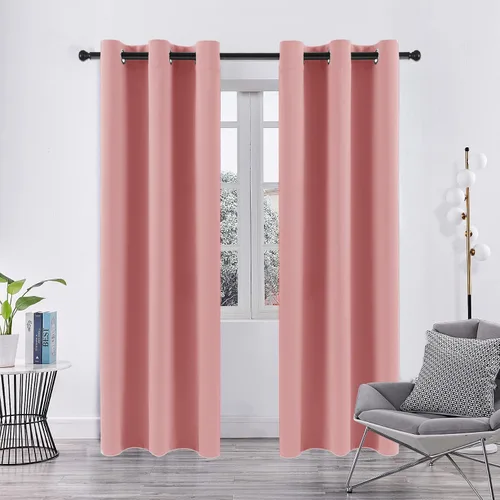 Vista 35 de Pickluc - Paneles de cortinas opacas con ojales, cortinas para bloquear la luz para el dormitorio, aisladas térmicamente, reducción de ruido