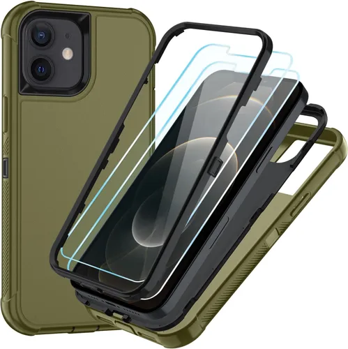 Vista 18 de SunStory Funda compatible con iPhone 11 con protector de pantalla HD, 3 capas de alta resistencia de cuerpo completo, funda protectora híbrida 3