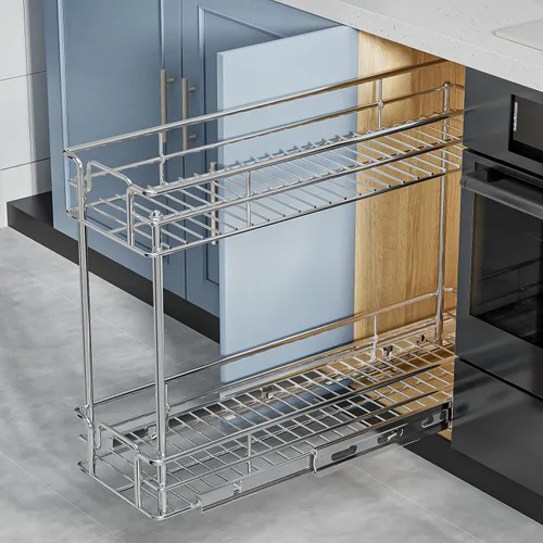 Vista 4 de ROOMTEC Estante de especias extraíble para gabinete estrecho (5.5 pulgadas de ancho x 21 pulgadas de profundidad), organizador de gabinete