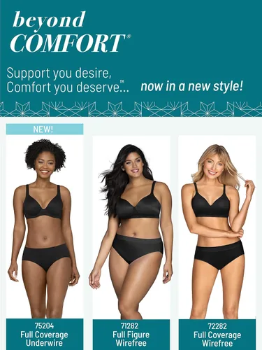 Vista 5 de Vanity Fair Sujetador ligero para mujer correas cómodas y aros sin pinchazos (34B-44DD)