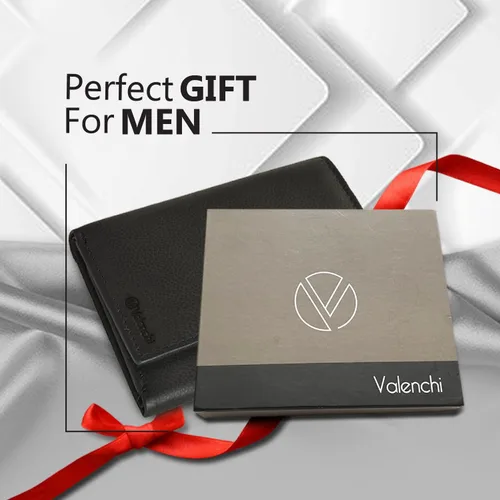 Vista 3 de LEVOGUE Genuine Leather Mens RFID Blocking Slim Trifold Wallet with 6 Cards+1 ID Window + 2 Note Compartments