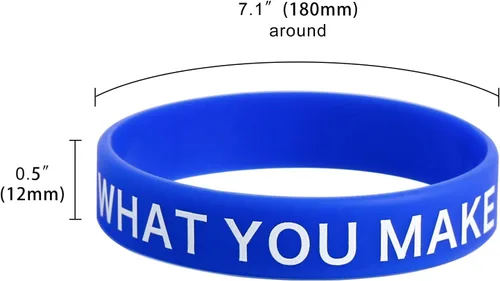 Vista 3 de Pulseras de goma con cita motivacional, pulseras de silicona inspiradoras de colores, pulseras elásticas unisex para hombres, mujeres