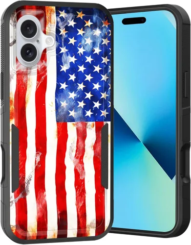 Vista 37 de Funda para iPhone Air, doble capa híbrida resistente resistente a prueba de golpes de policarbonato duro + funda protectora de silicona suave
