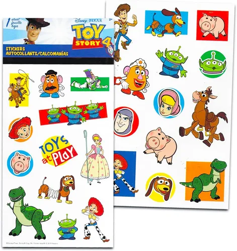 Vista 3 de Disney Calcetines de Toy Story para niños, paquete con 6 pares de calcetines de Toy Story para niños pequeños de 4 a 7 años, calcomanías
