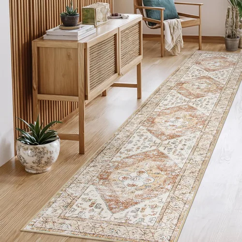 Vista 17 de Beeiva Alfombra bohemia lavable de 2 x 3 pulgadas, tapete ultra fino para puerta de entrada interior, tapete antideslizante para puerta delantera